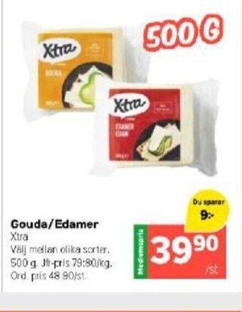 Coop Extra Gouda/Edamer Xtra erbjuda