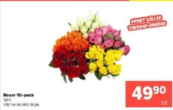 Coop Extra Rosor 10-pack erbjuda