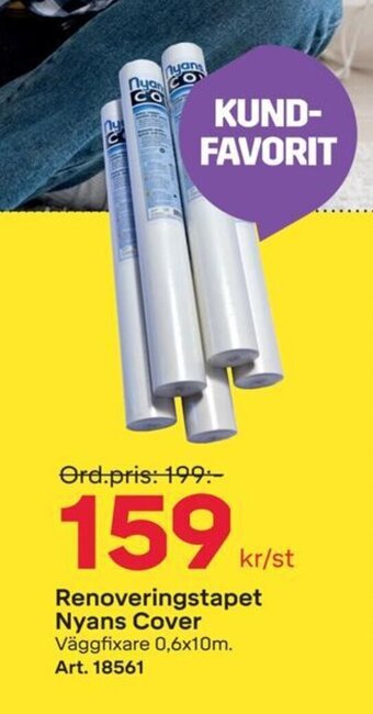 Byggmax Renoveringstapet Nyans Cover erbjuda