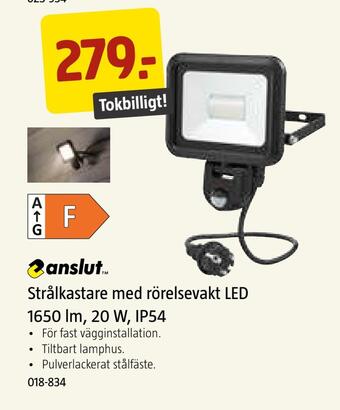 Jula Strålkastare med rörelsevakt led 1650 lm, 20 w, ip54 erbjuda