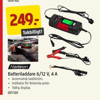 Jula Batteriladdare 6/12 v, 4 a erbjuda