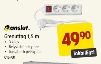 Jula Grenuttag 1,5 m erbjuda