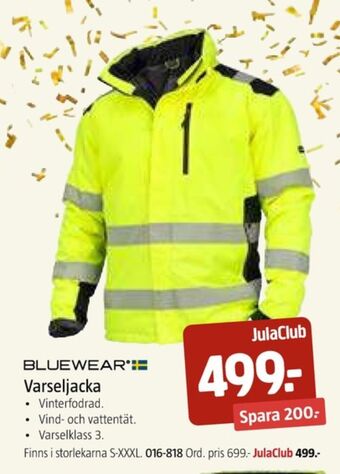 Jula Bluewear arbetsjackor erbjuda