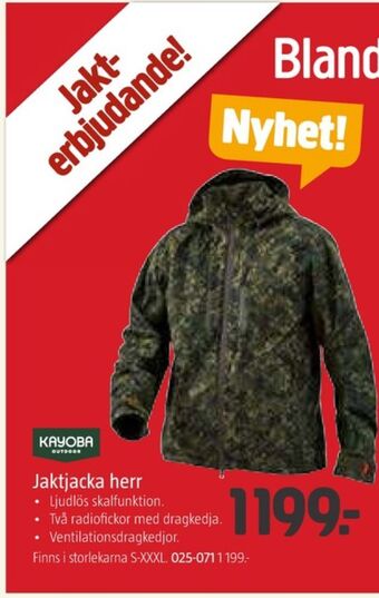 Jula Kayoba jaktjackor erbjuda