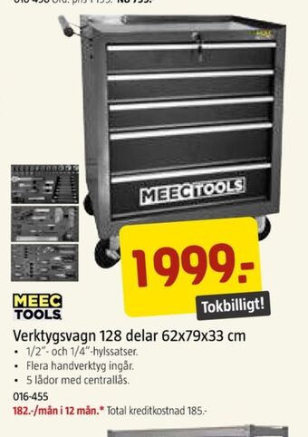 Jula Meec tools verktygsvagn erbjuda