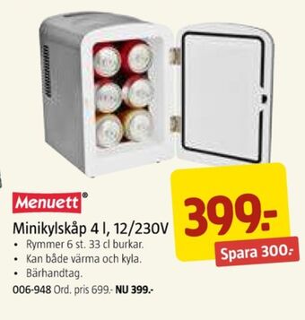 Jula Menuett kylskåp erbjuda