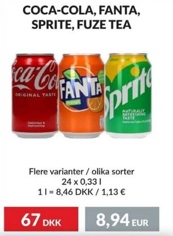 Nielsen Discount COCA-COLA, FANTA, SPRITE, FUZE TEA erbjuda