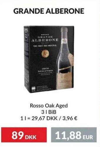Nielsen Discount GRANDE ALBERONE Rosso Oak Aged erbjuda