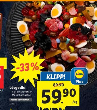 Lidl Lösgodis erbjuda