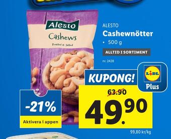 Lidl Cashewnötter erbjuda