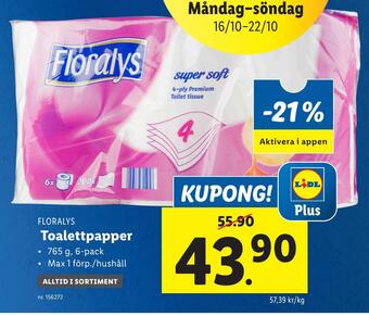 Lidl Toalettpapper erbjuda