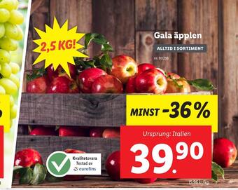 Lidl Gala äpplen erbjuda
