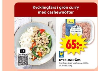 ICA Kvantum Kronfågel kycklingfärs erbjuda