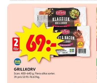 ICA Kvantum Scan grillkorv erbjuda