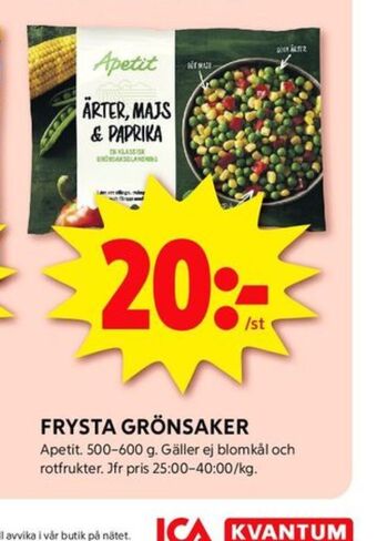 ICA Kvantum Apetit grönsaker erbjuda