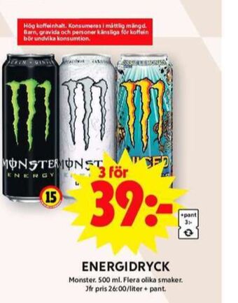 ICA Maxi Monster energidryck erbjuda
