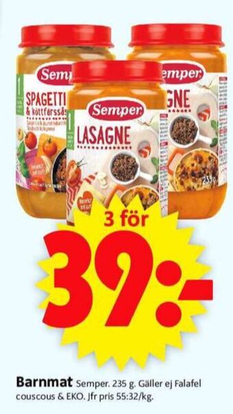 ICA Supermarket Semper barnmat erbjuda