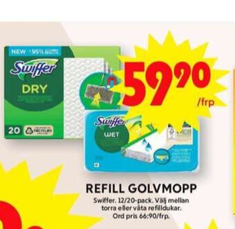 ICA Maxi Swiffer moppdukar erbjuda