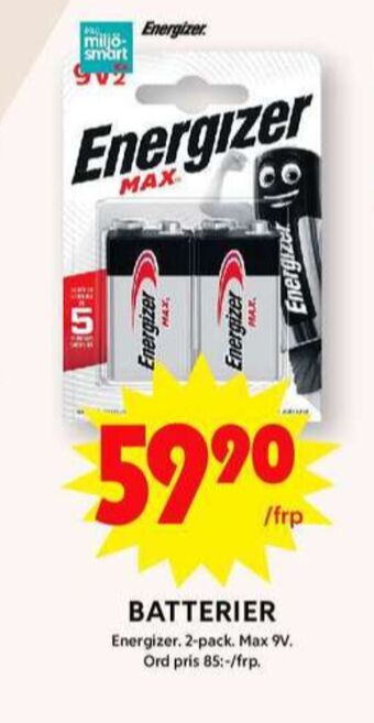 ICA Maxi Energizer batterier erbjuda