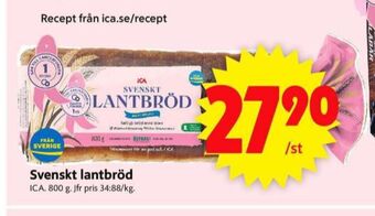 ICA Supermarket Svenskt lantbröd erbjuda