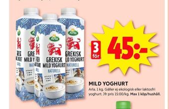 ICA Kvantum Arla yoghurt erbjuda