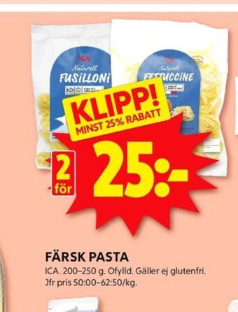 ICA Kvantum Ica pasta erbjuda