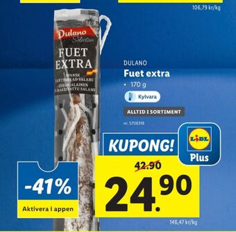 Lidl Dulano salami erbjuda