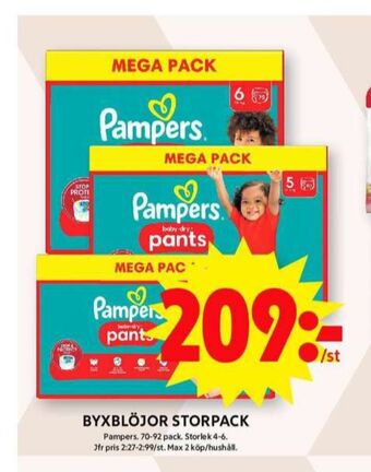 ICA Maxi Pampers blöjor erbjuda