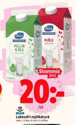 ICA Supermarket Valio mellanmjölk erbjuda