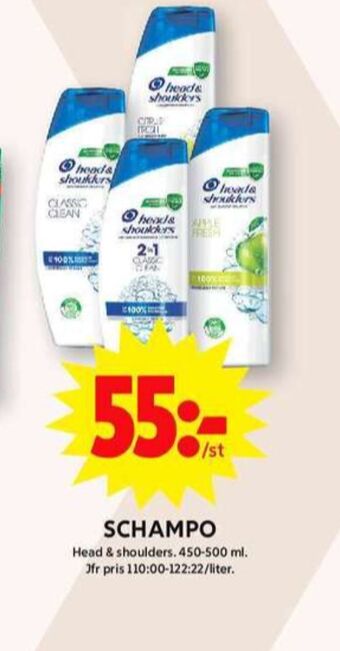 ICA Maxi Head&shoulders shampoo erbjuda