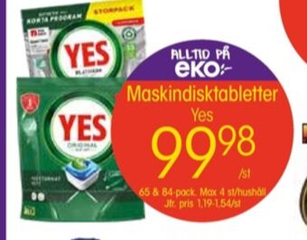 EKO Yes diskmaskintabs erbjuda