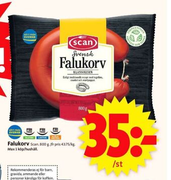 ICA Supermarket Scan falukorv erbjuda