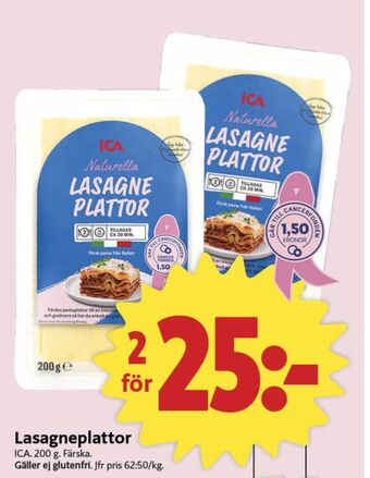 ICA Nära Ica lasagneplattor erbjuda