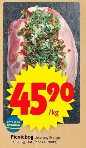 ICA Supermarket Picnicbog 1200g erbjuda
