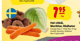 City Gross Hel vitkål, morötter, rödbetor erbjuda