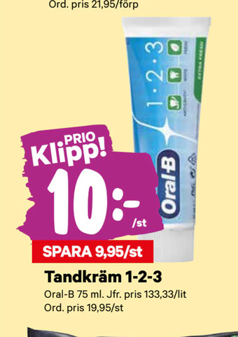City Gross Tandkräm 1-2-3 erbjuda
