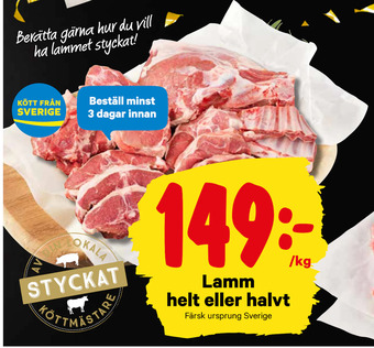 City Gross Lamm helt eller halvt erbjuda