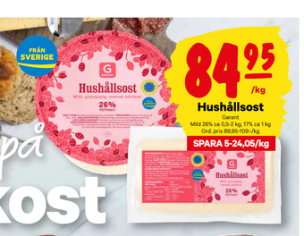 City Gross Hushållsost erbjuda