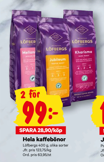 Hela kaffebönor