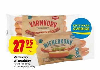 City Gross Varmkorv Wienerkorv erbjuda