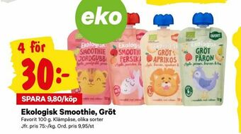 City Gross Ekologisk Smoothie, Gröt erbjuda