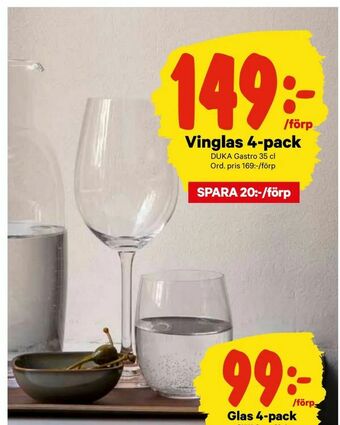 City Gross Vinglas 4-pack erbjuda