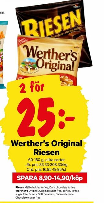 City Gross Werther's Original Riesen erbjuda