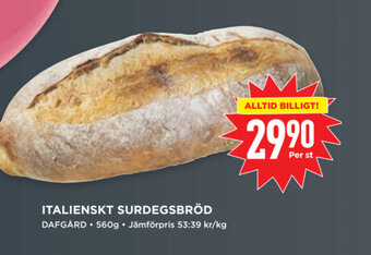 Willys ITALIENSKT SURDEGSBRÖD erbjuda