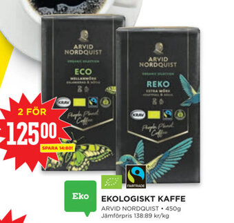 Willys EKOLOGISKT KAFFE ARVID NORDQUIST erbjuda