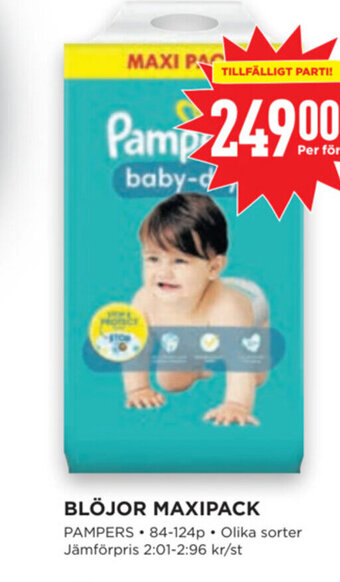 Willys BLÖJOR MAXIPACK PAMPERS erbjuda