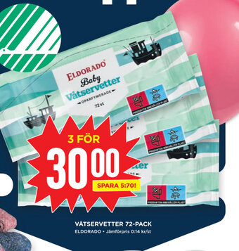 Willys VÅTSERVETTER 72-PACK ELDORADO erbjuda