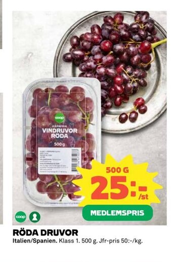 Coop RÖDA DRUVOR erbjuda
