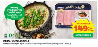 Coop Konsum Färsk kycklingfilé erbjuda