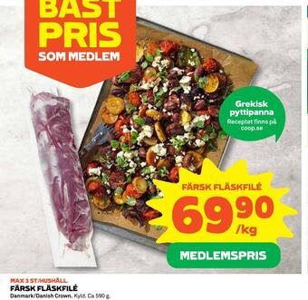 Coop Daglivs Färsk fläskfilé erbjuda